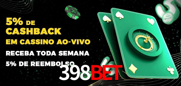 Promoções do cassino ao Vivo 398bet